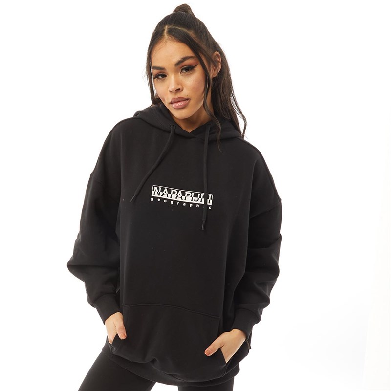 Napapijri Damen Box Kapuzenpullover Schwarz