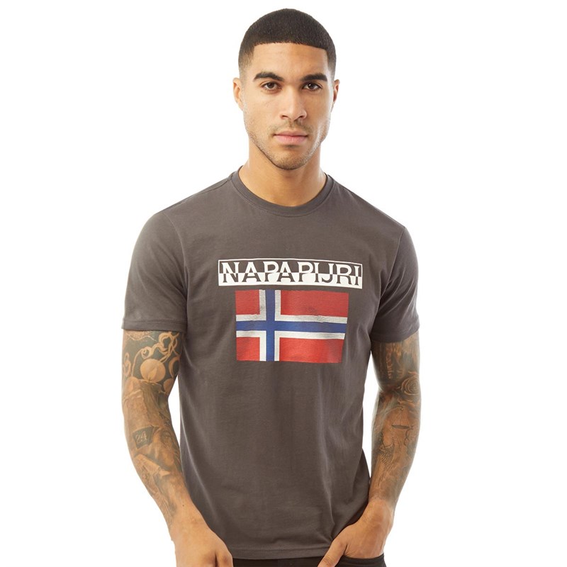 Napapijri Męskie T-Shirt Szary
