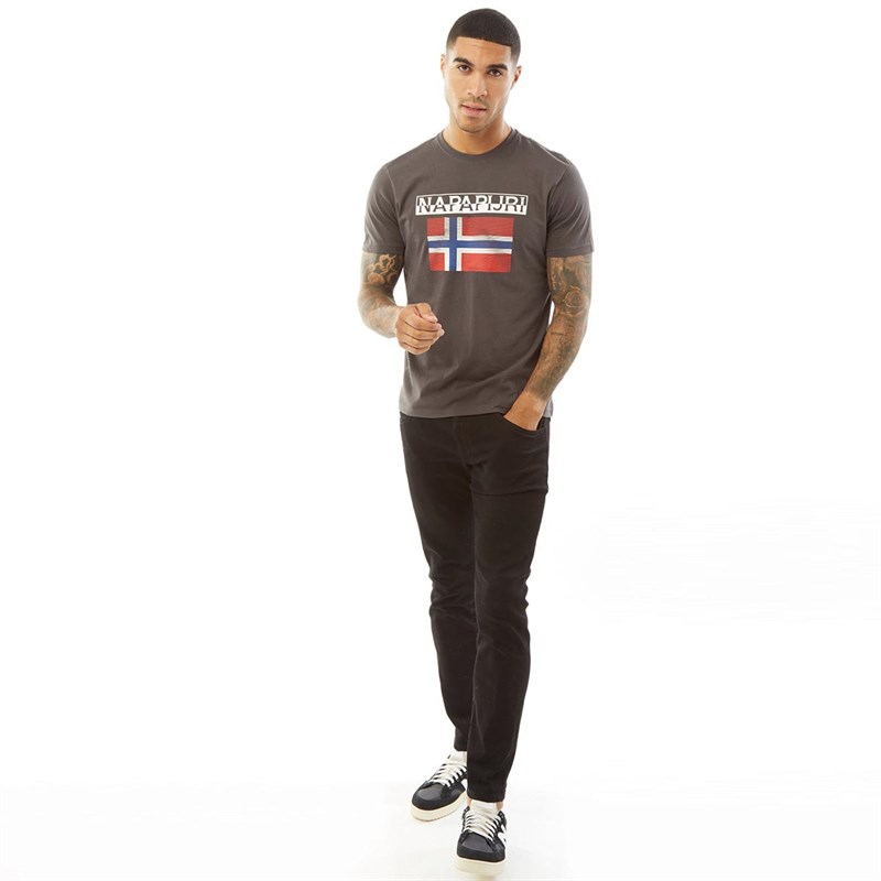 Napapijri Męskie T-Shirt Szary