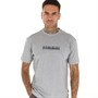 Napapijri Mens Box Logo 3 T-Shirt Grey Melange