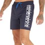 Napapijri Mens Box Logo Swim Shorts Blue Marine