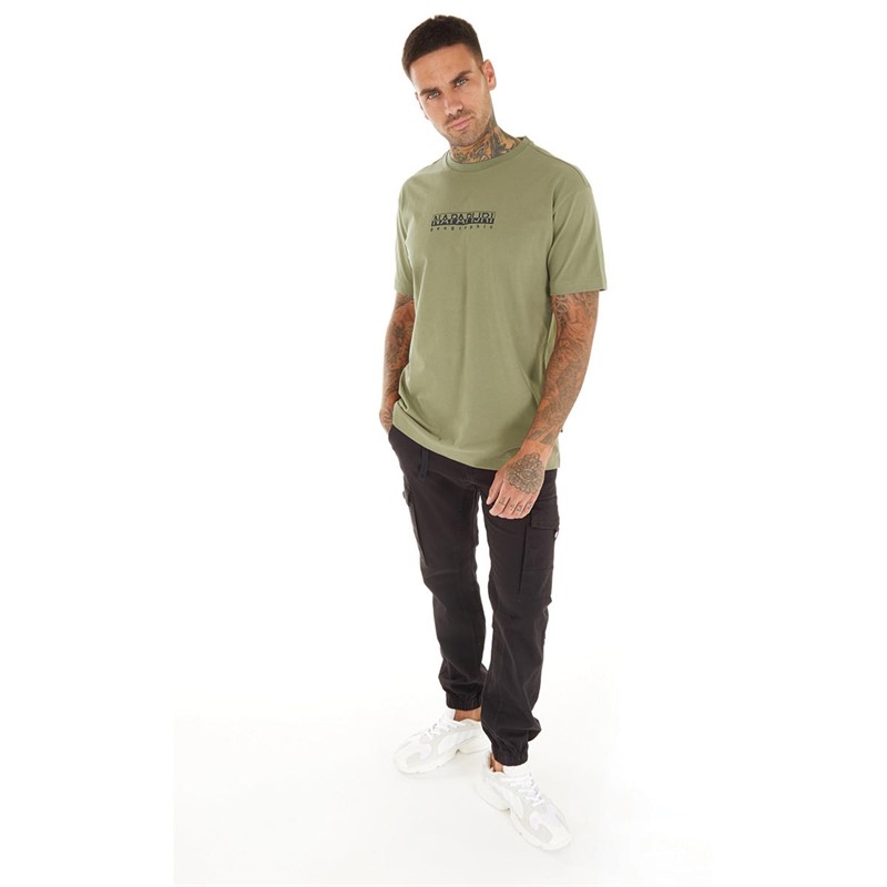 Napapijri Men's Box Logo T-Shirt in Black Napapijri Napapijri Men's Box Logo T-Shirt in Black Napapijri