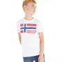 Napapijri Boys Zamora Logo T-Shirt Flag Coloured