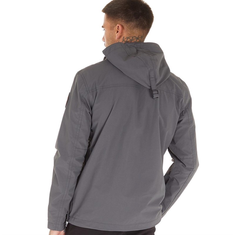 Napapijri Mens Rainforest Pocket 3 Jacket Dark Grey Solid