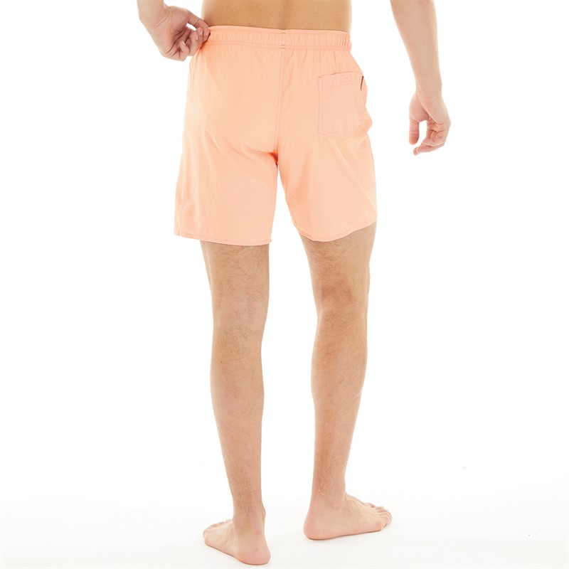 Napapijri Mens Box Logo Swim Shorts Pink Salmon