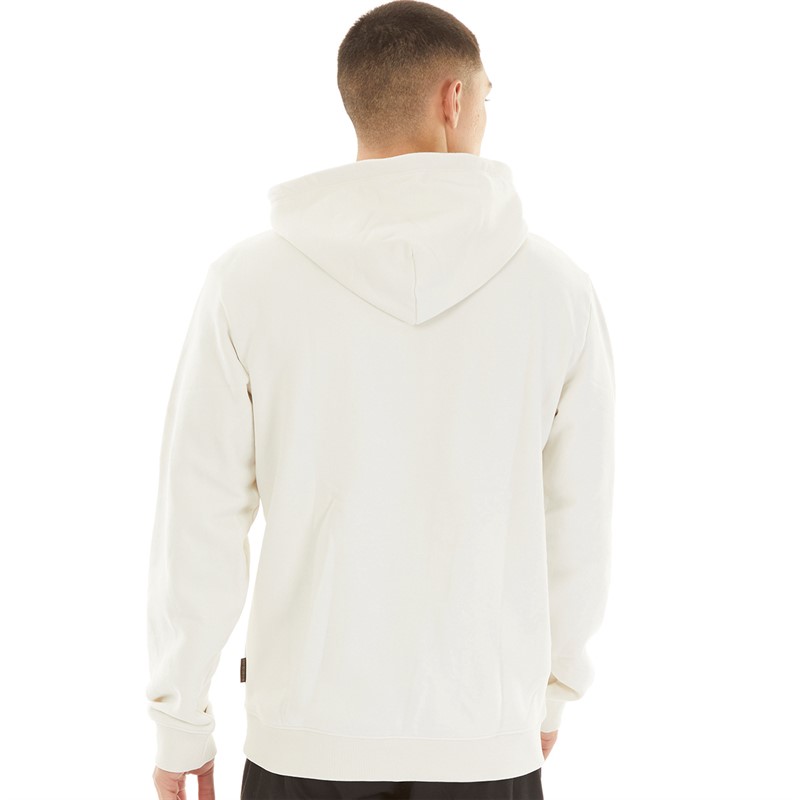 Napapijri Mens Box Logo Hoodie Whisper White