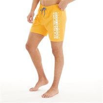 Napapijri Mens Box Logo Swim Shorts Yellow Kumquat
