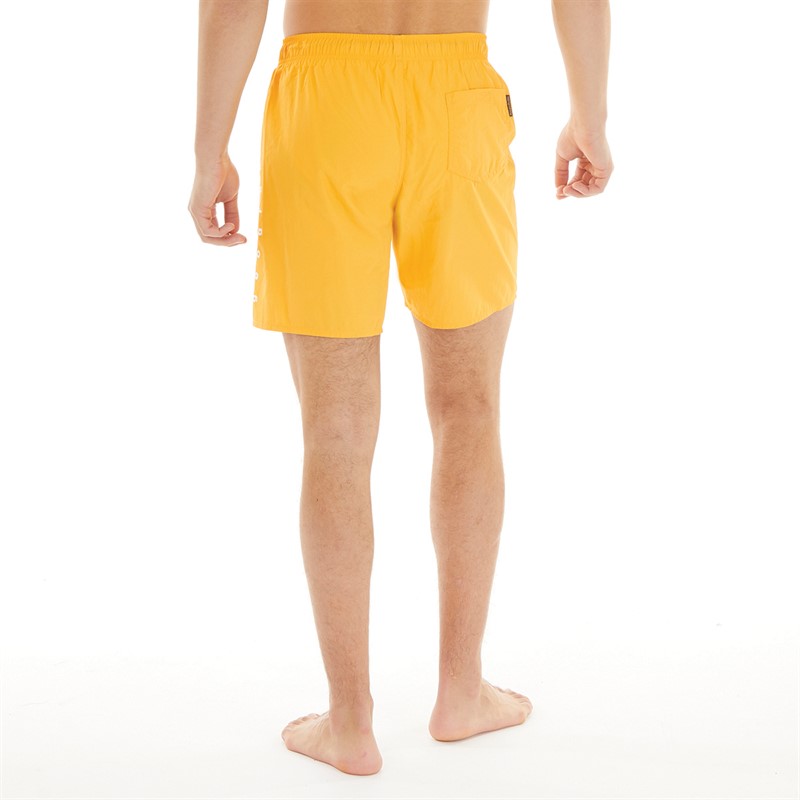 Napapijri Mens Box Logo Swim Shorts Yellow Kumquat