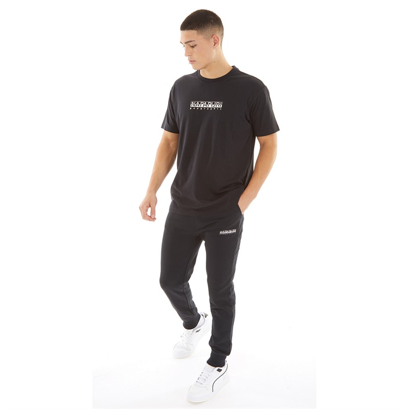 Napapijri Mens Box Logo T-Shirt Black