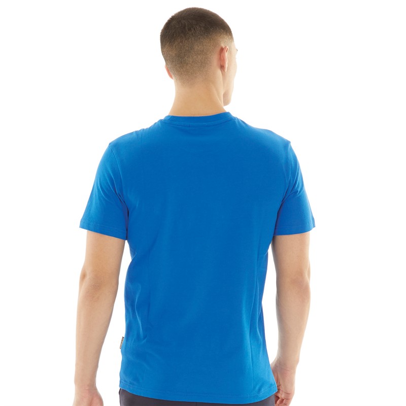 Napapijri Mens Frame Logo T-Shirt Blue Lapis
