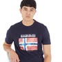 Napapijri Mens Guiro Flag T-Shirt Blue Marine
