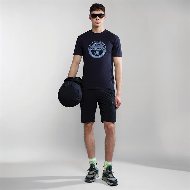 Napapijri Mens Bollo Graphic T-Shirt Blue Marine