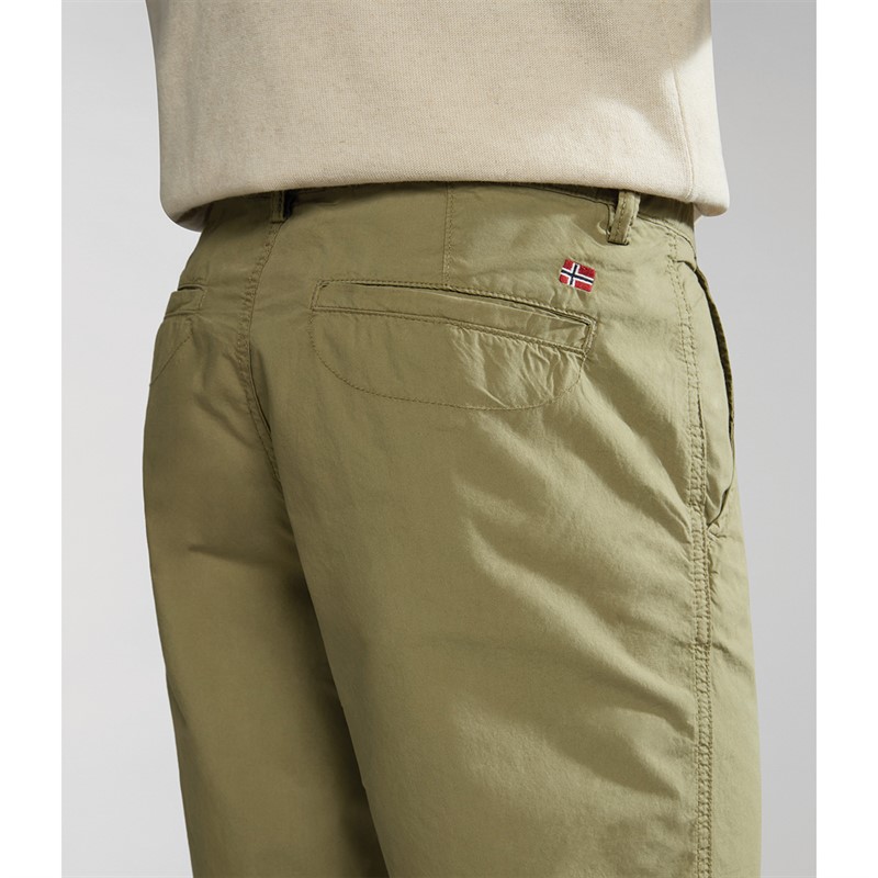 Napapijri Mens Nakuru Chino Shorts Green Lichen