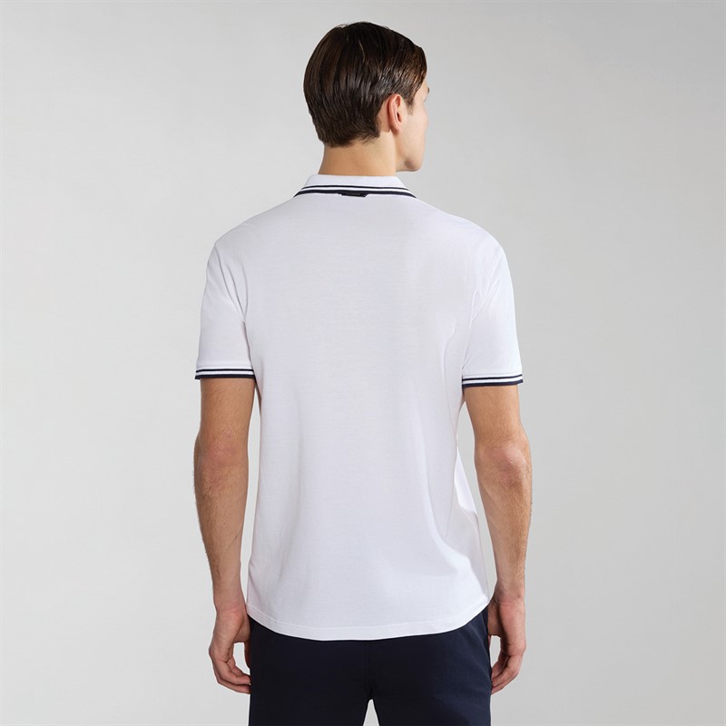 Napapijri Mens Macas Polo Shirt Bright White