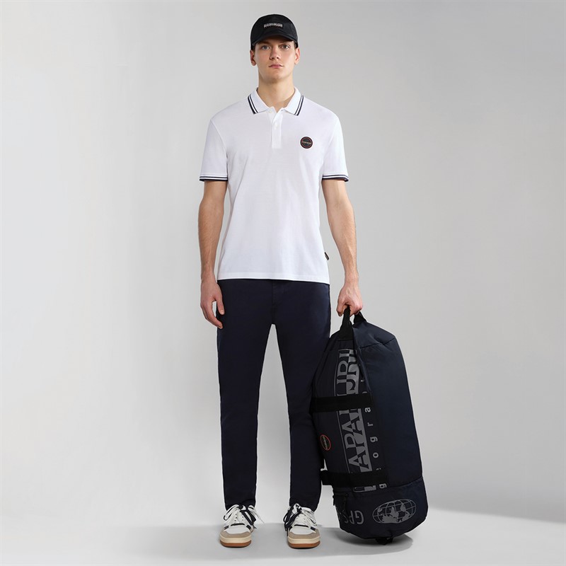 Napapijri Mens Macas Polo Shirt Bright White