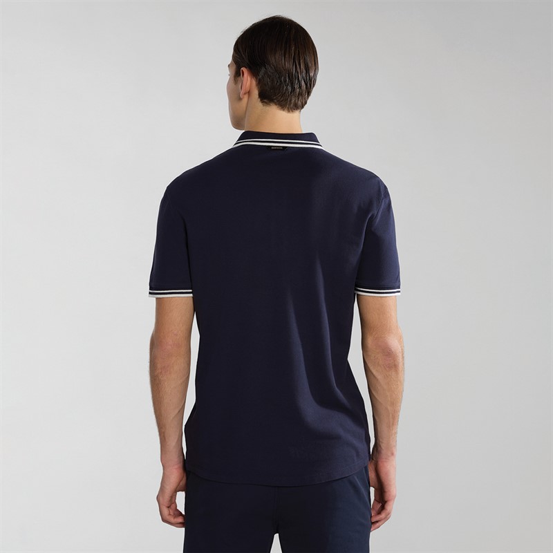 Napapijri Mens Macas Polo Shirt Blue Marine