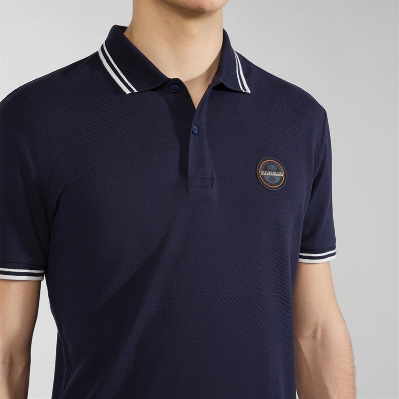 Napapijri Mens Macas Polo Shirt Blue Marine