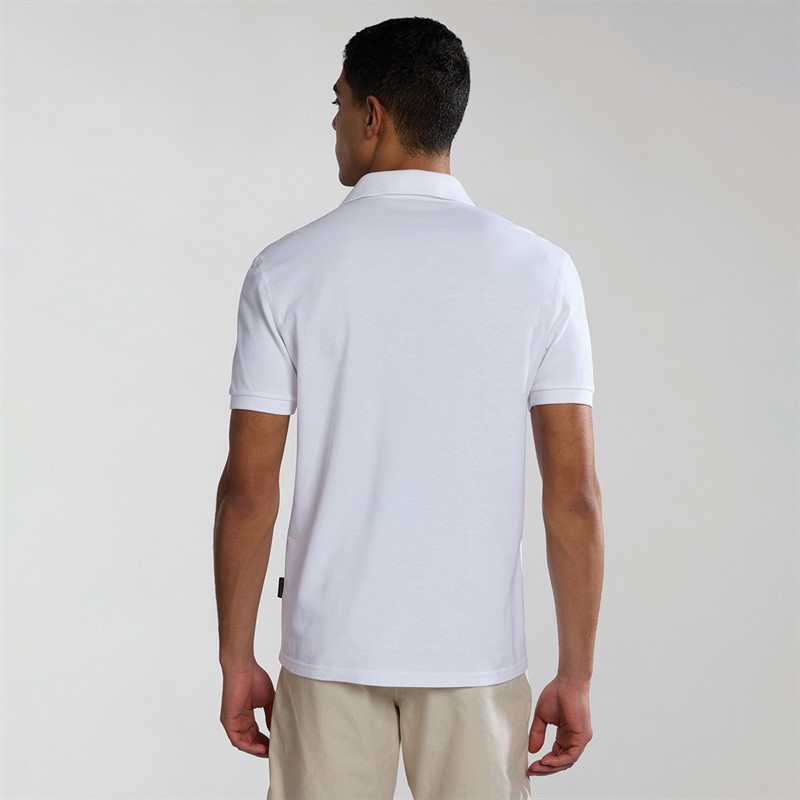 Napapijri Mens Eolanos Polo Shirt Bright White