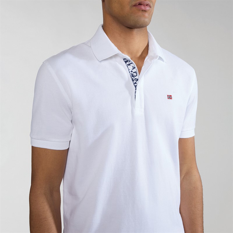Napapijri Mens Eolanos Polo Shirt Bright White