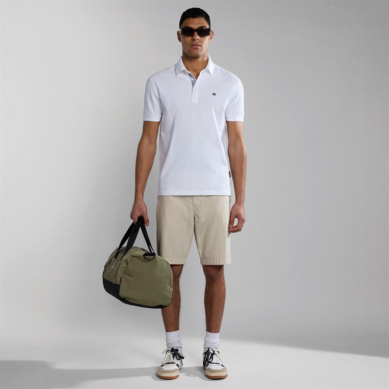 Napapijri Mens Eolanos Polo Shirt Bright White