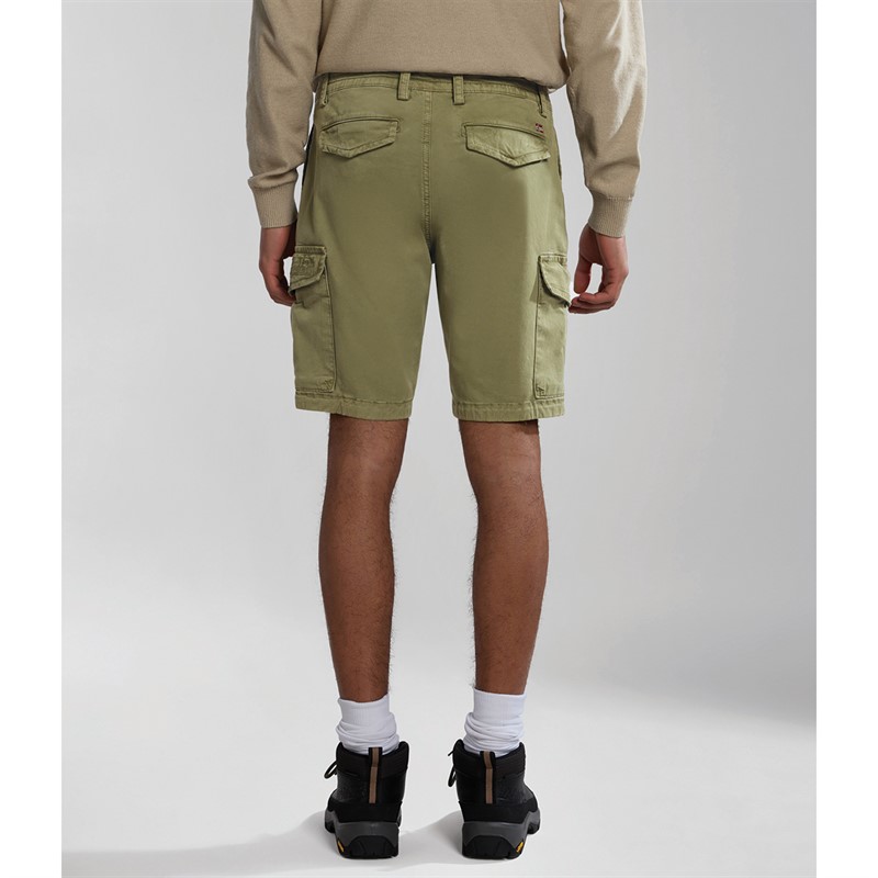 Napapijri Mens Deline Cargo Shorts Green Lichen