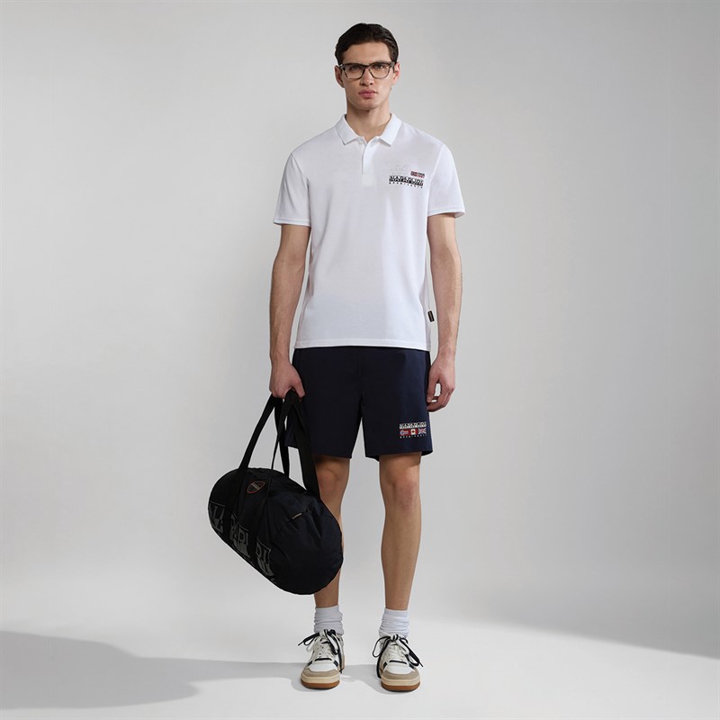 Napapijri Mens Colville Polo Shirt Bright White