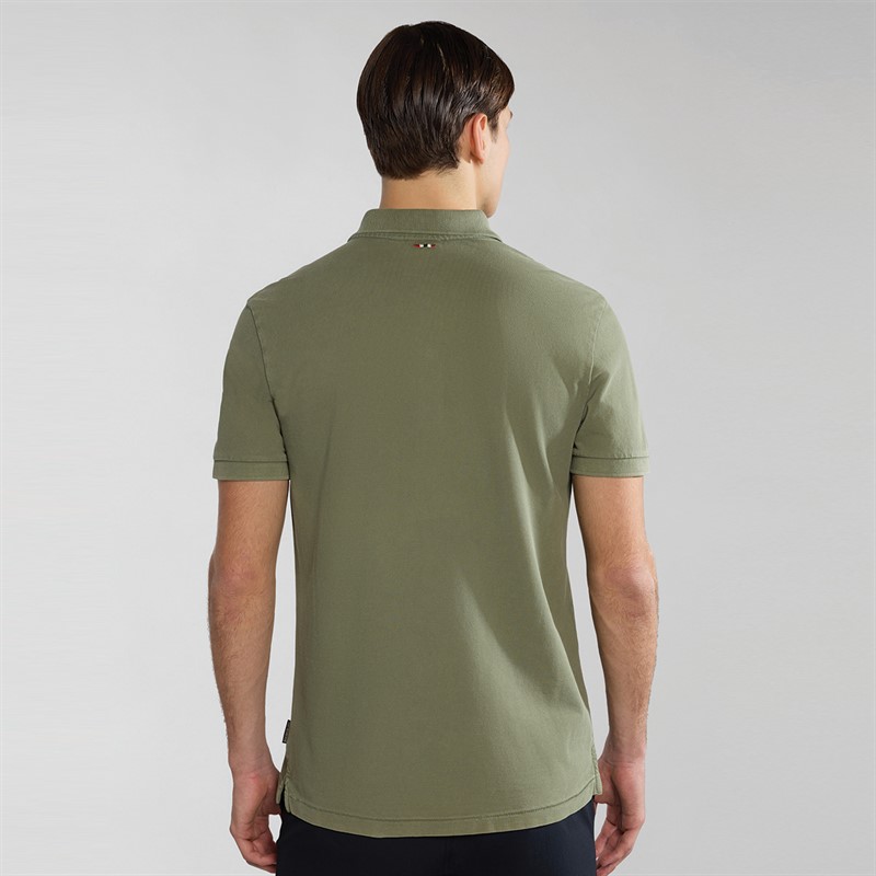 Napapijri Mens Elbas Polo Shirt Green Lichen