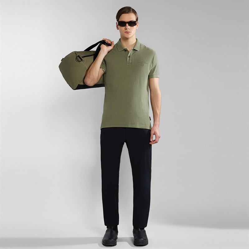 Napapijri Mens Elbas Polo Shirt Green Lichen