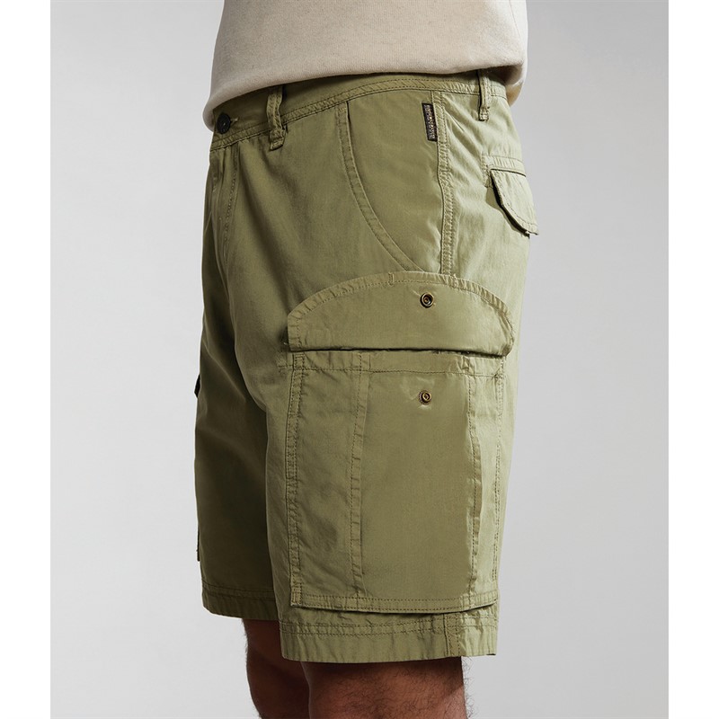 Napapijri Mens Noto 2.0 Cargo Shorts Green Lichen
