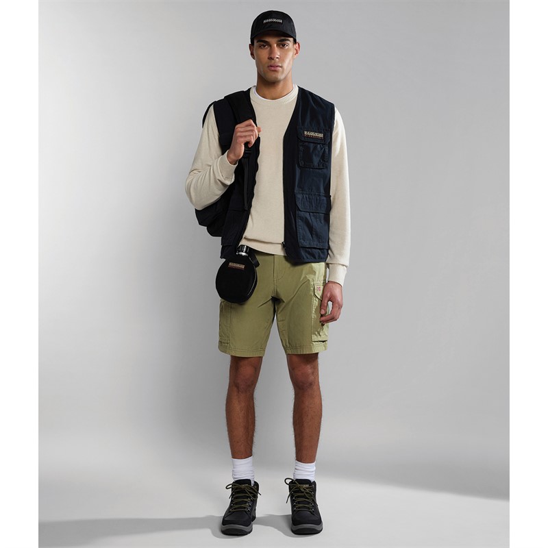 Napapijri Mens Noto 2.0 Cargo Shorts Green Lichen