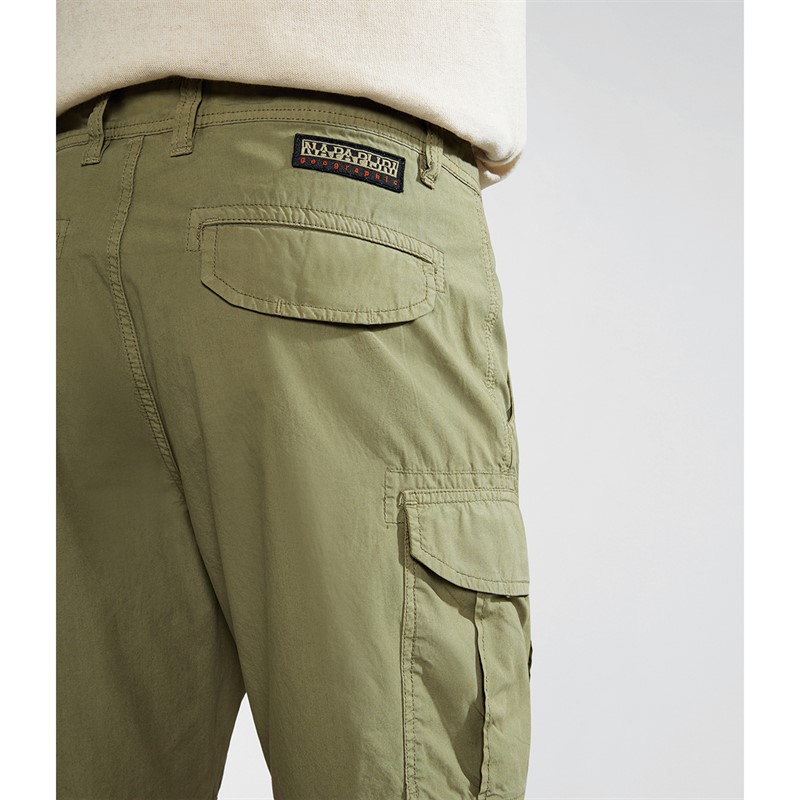 Napapijri Mens Noto 2.0 Cargo Shorts Green Lichen