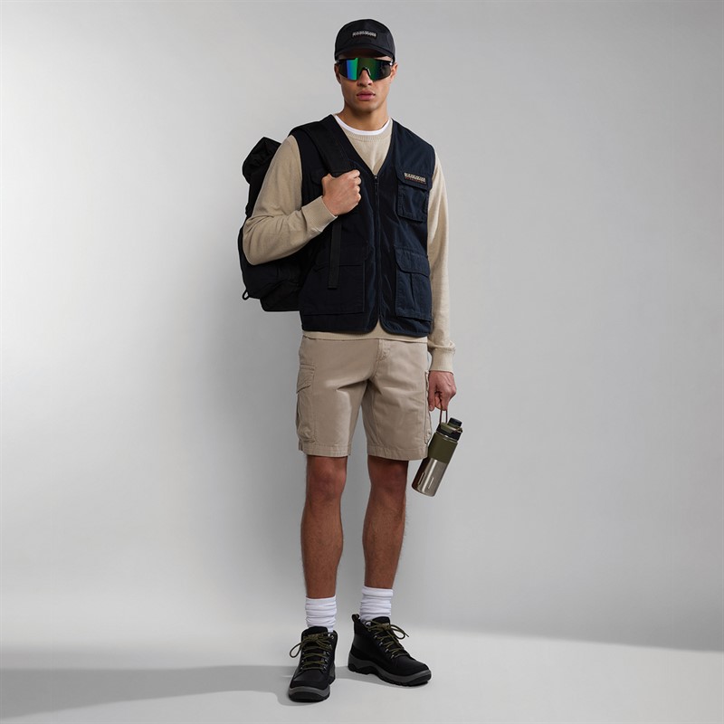Napapijri Mens Deline Cargo Shorts Beige Cash