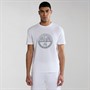 Napapijri Mens Bollo Graphic T-Shirt Bright White