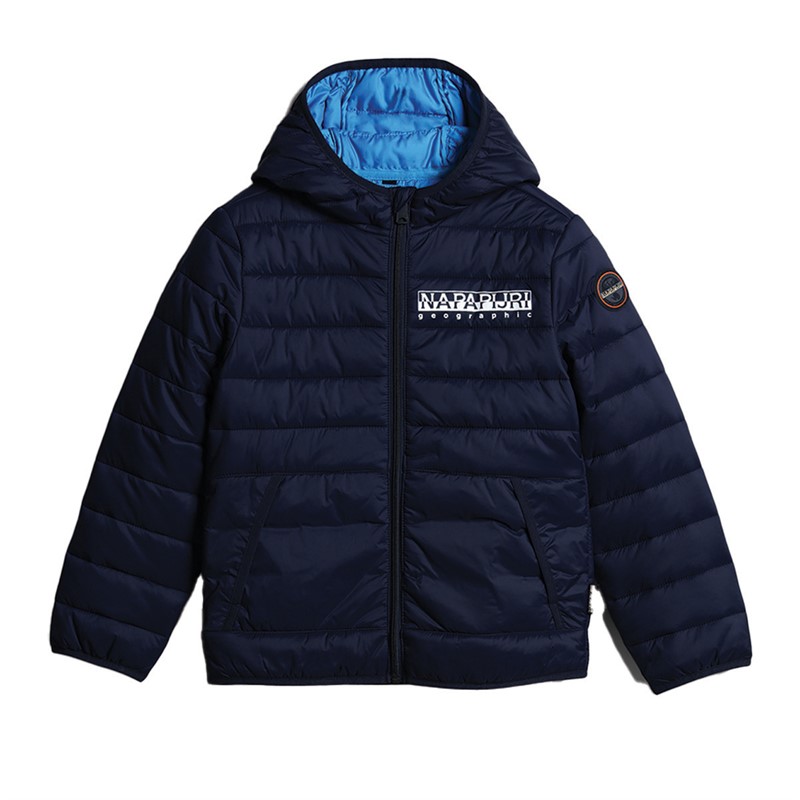 Napapijri Junior Boys Verna Padded Hooded Jacket Blue Marine
