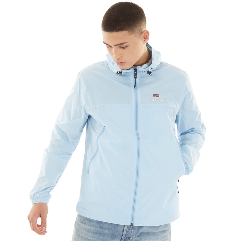 Napapijri Mens Alrick Windbreaker Jacket Blue Clear