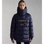 Napapijri Womens Northfarer Padded Long Anorak Blue Marine