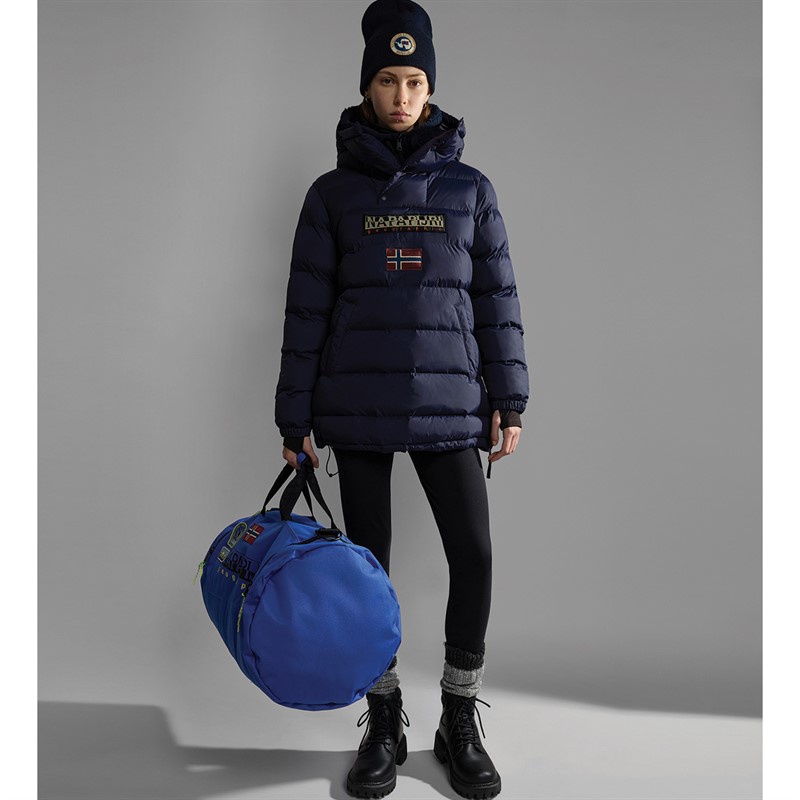Napapijri Womens Northfarer Padded Long Anorak Blue Marine
