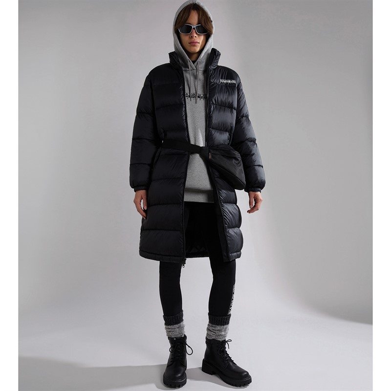 Napapijri Womens Box Padded Long Jacket Black