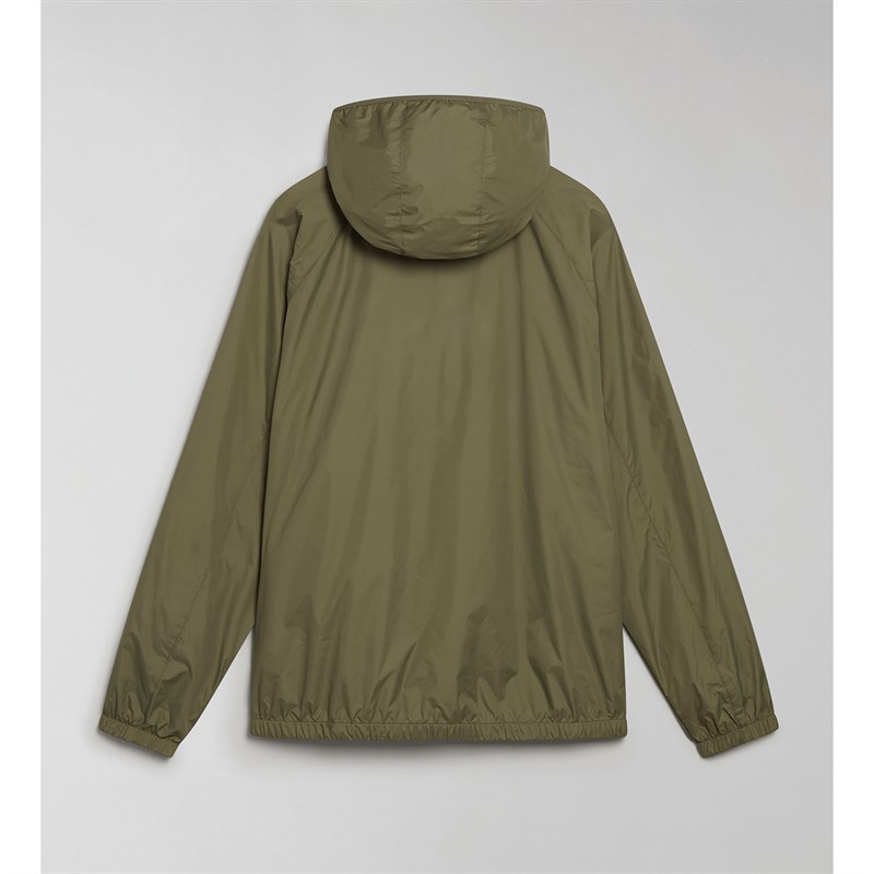 Napapijri Mens Morgex Hooded Jacket Green Lichen