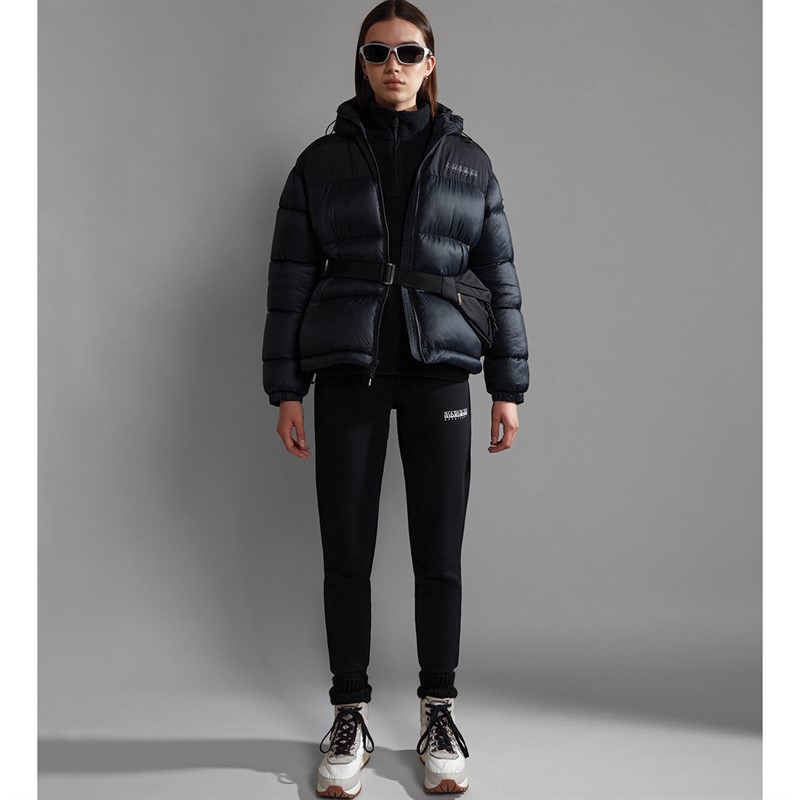 Napapijri Womens Box Logo Joggers Black