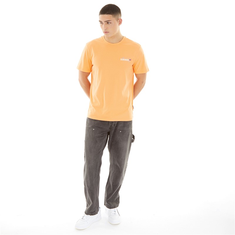 Napapijri Mens Sedil T-Shirt Orange Mock