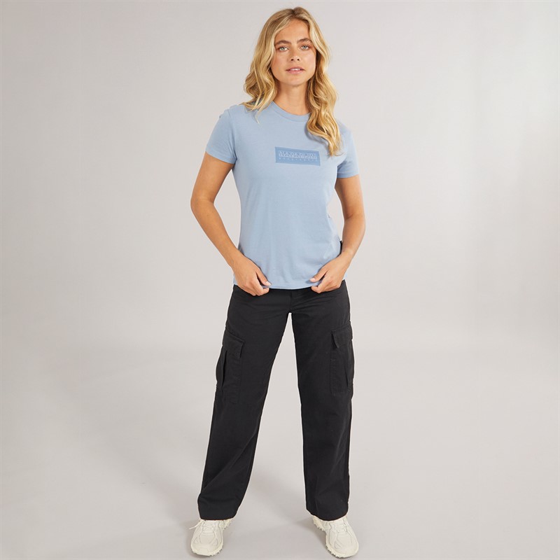 Napapijri Womens Box Logo T-Shirt Troposphere