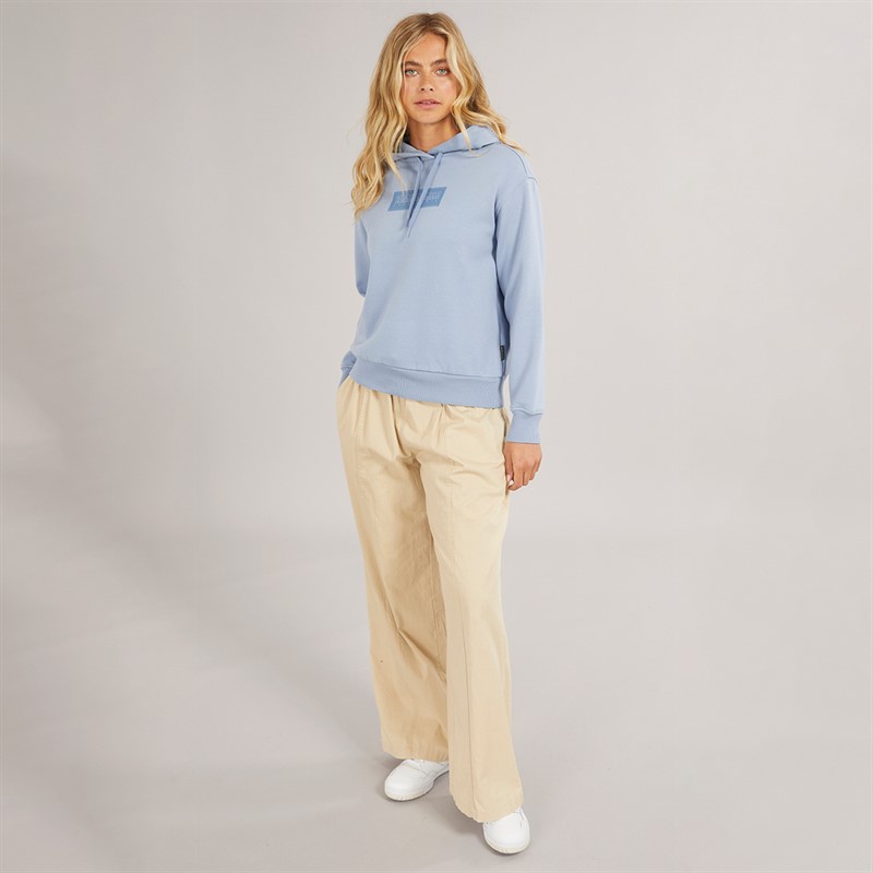 Napapijri Womens Box Logo Hoodie Troposphere