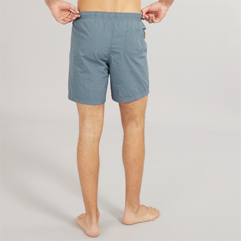 Napapijri Mens Box Logo Swim Shorts Stormy Weat