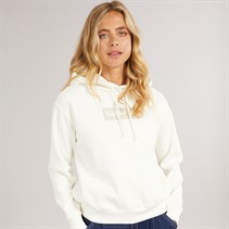 Napapijri Womens Box Logo Hoodie White Heron