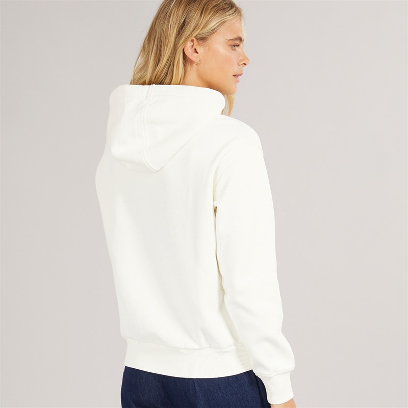 Napapijri Womens Box Logo Hoodie White Heron