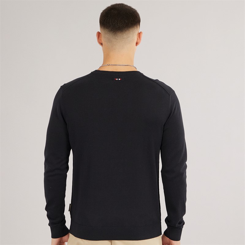 Napapijri Mens Decatur 5 Knitted Crew Neck Jumper Black