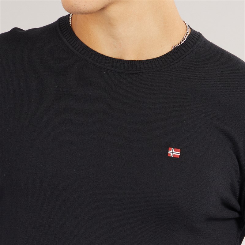 Napapijri Mens Decatur 5 Knitted Crew Neck Jumper Black