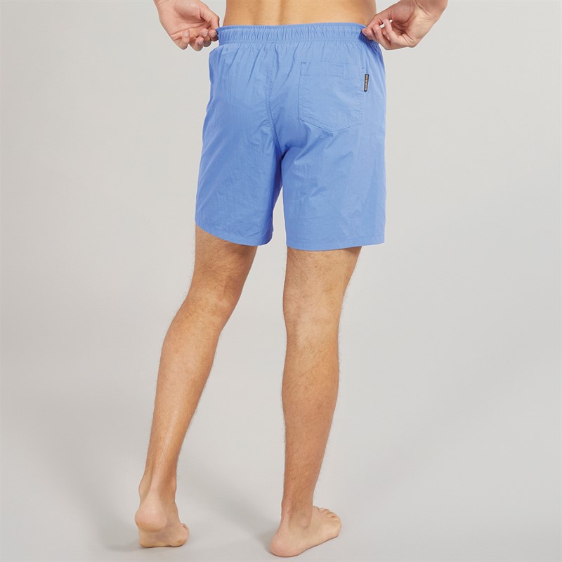 Napapijri Mens Box Logo Swim Shorts Ultramarine