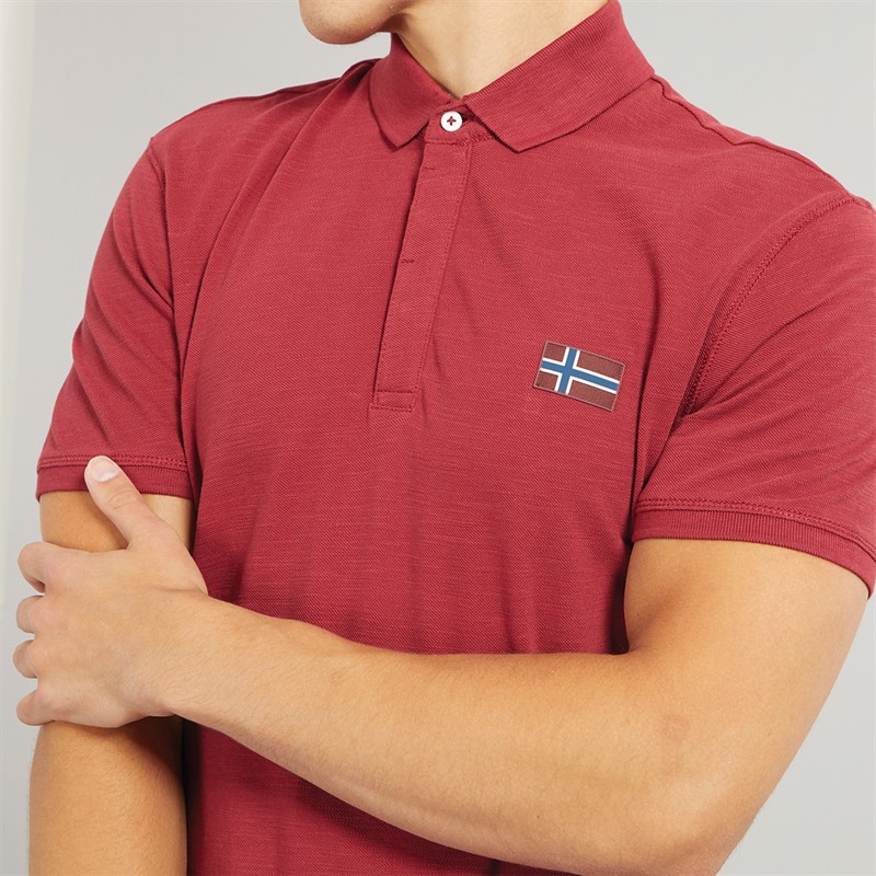 Napapijri Mens Ebea 2 Polo Shirt Tibetan Red